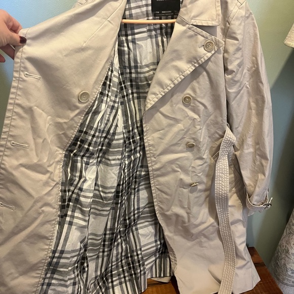 Club Monaco Trench Coat Size Large - Picture 9 of 13